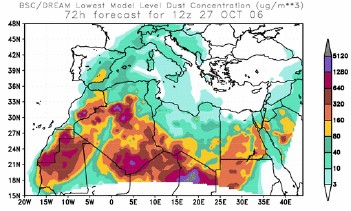 Episodis africans - Captura de la informaci&oacute; proporcionada pel model BSC/DREAM.