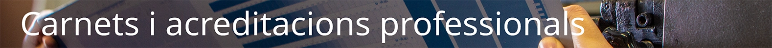 Carnets i acreditacions professionals