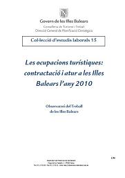 Les ocupacions tur&iacute;stiques: contractaci&oacute; i atur a les Illes Balears l&rsquo;any 2010