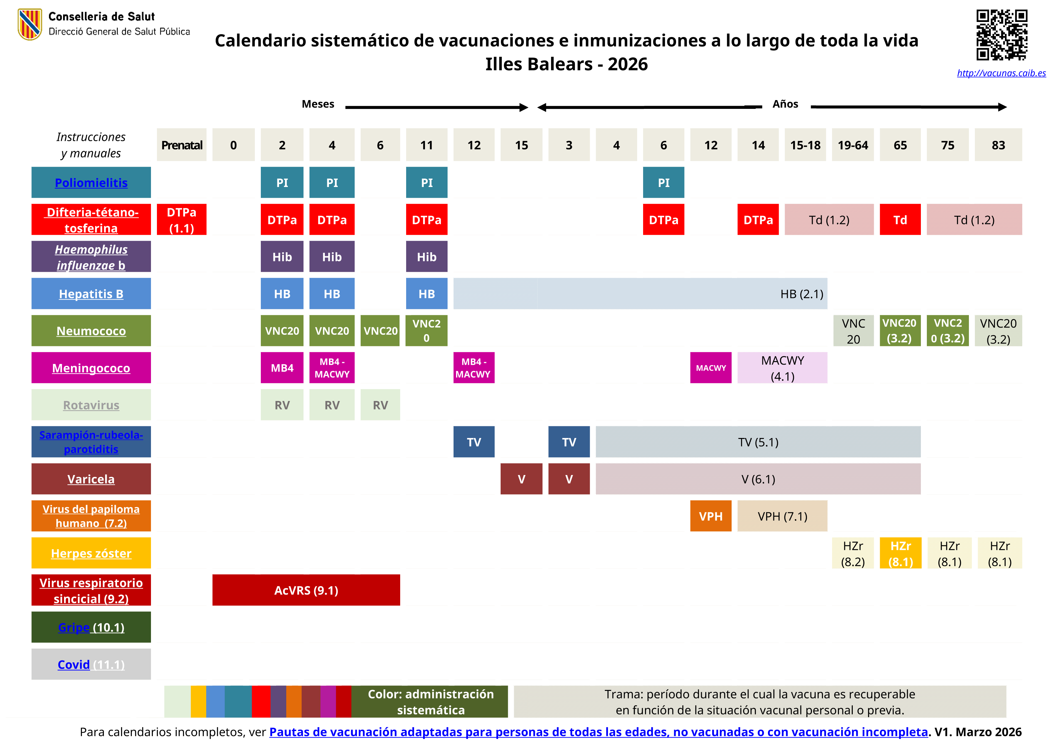 Imatge Calendari vacunes al llarg tota la vida