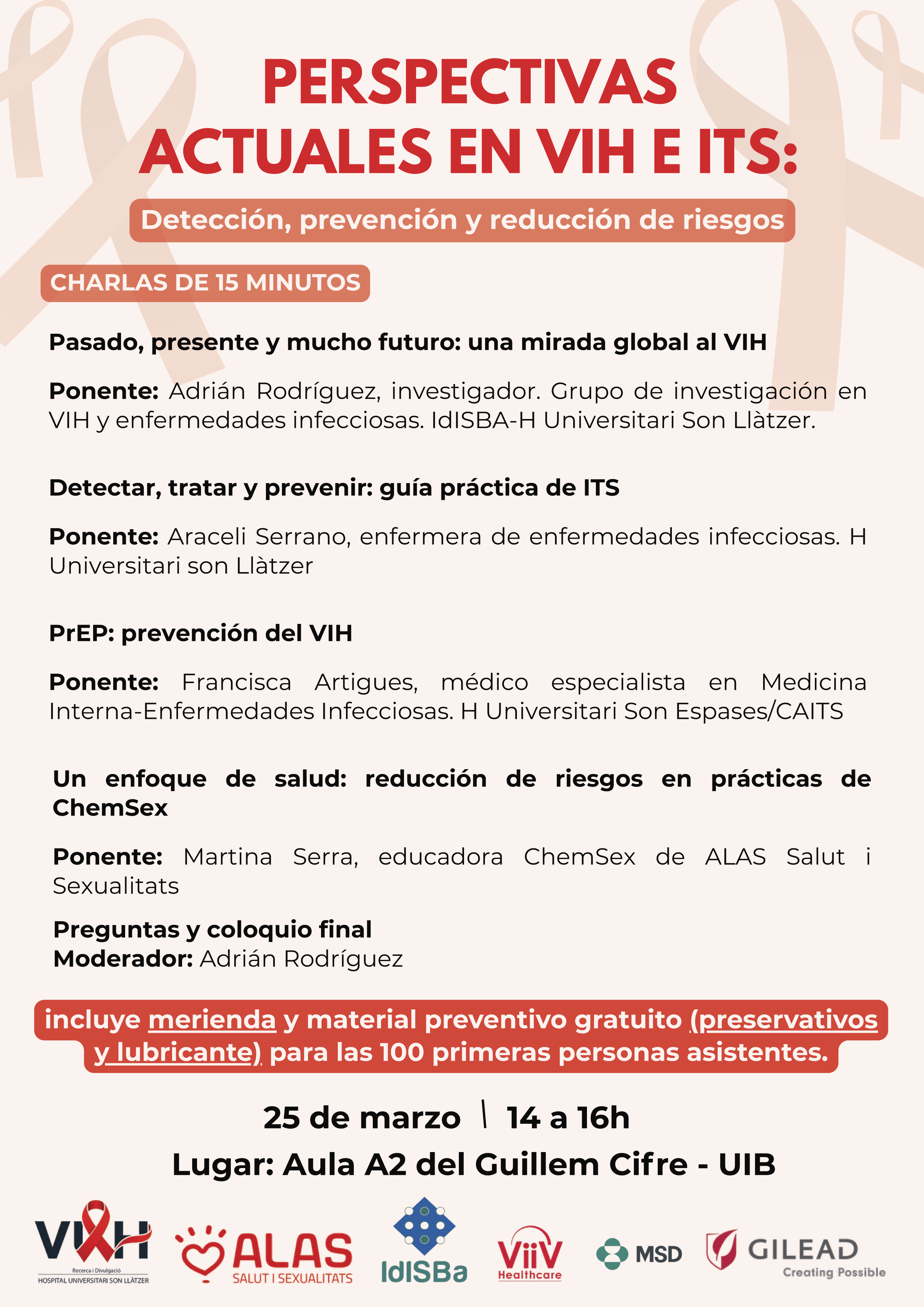 Imatge Cartell Jornada Sobre VIH i ITS a l UIB