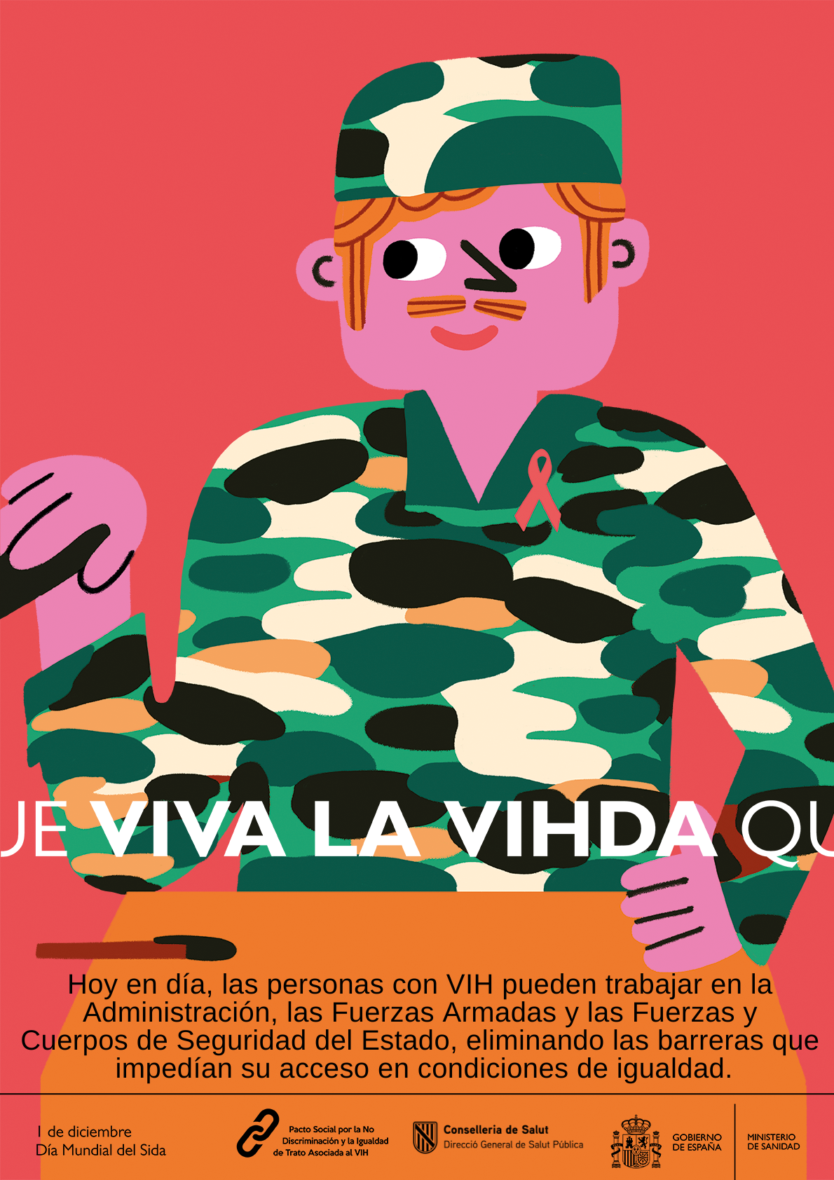 Cartell Ministeri - No discriminació en l'accès a l'administració, Forces Armades i Forces i Cossos de Seguretat de l'Estat