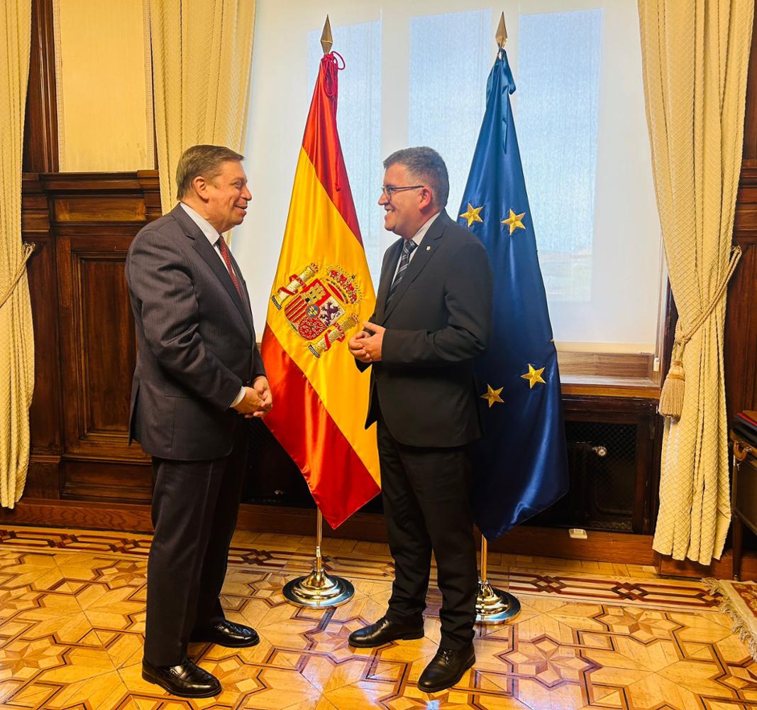 El conseller Joan Simonet i el ministre Luis Planas