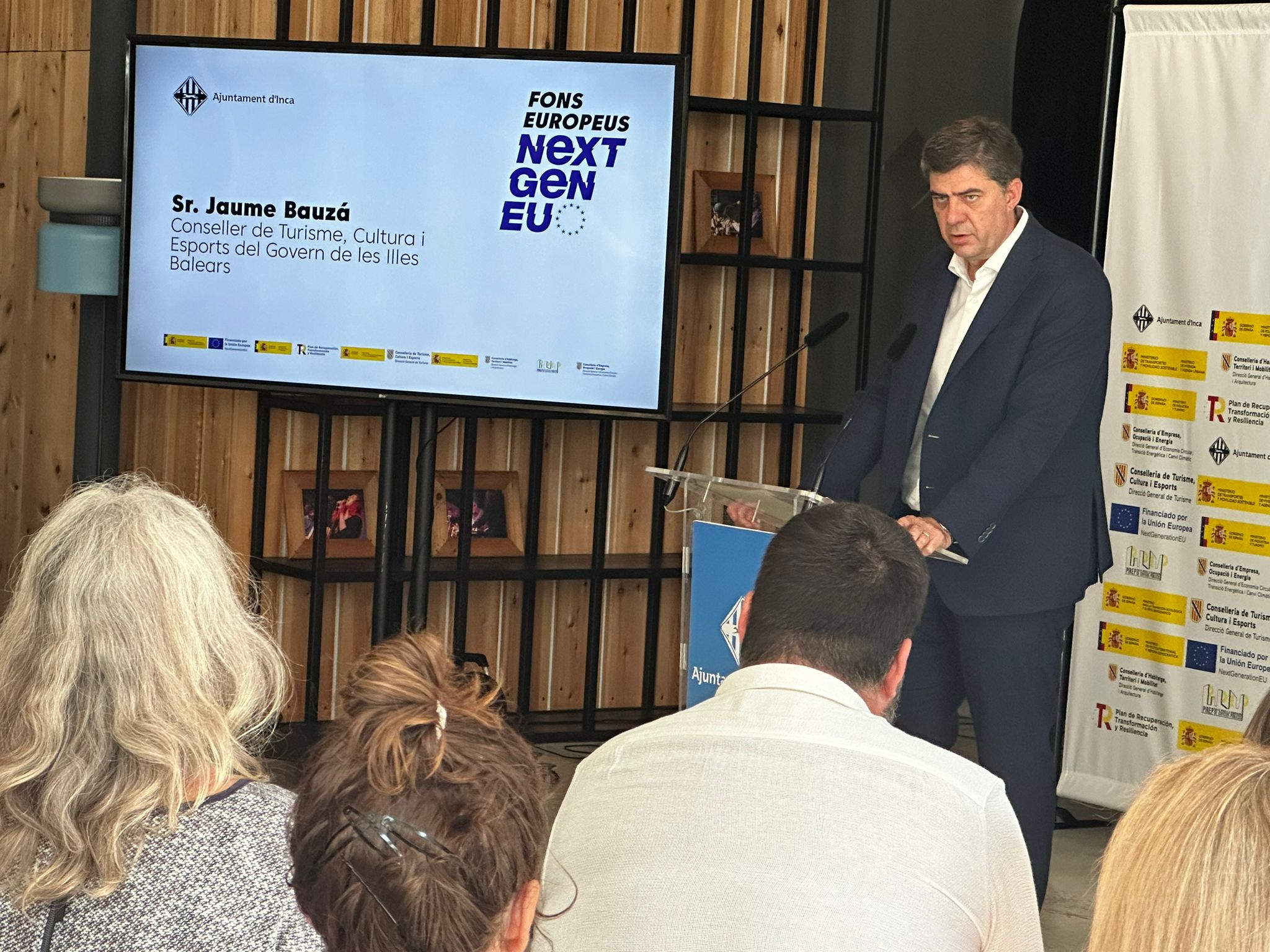 El coneller bauzà a Inca en la presentació de projectes finançats amb Fons Next Generation 