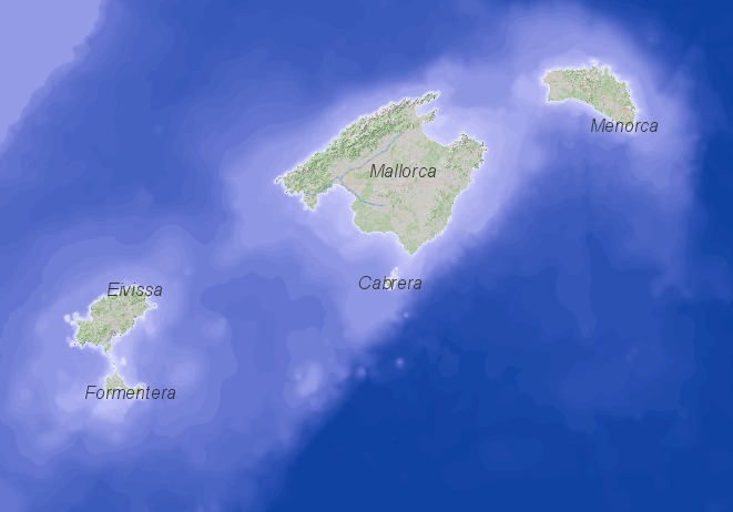 Mapa de las Illes Balears