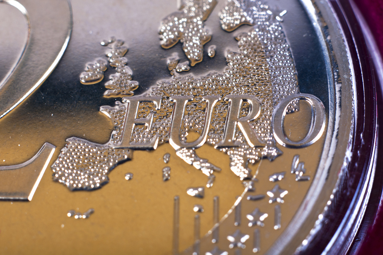 Detalle de una moneda de euro