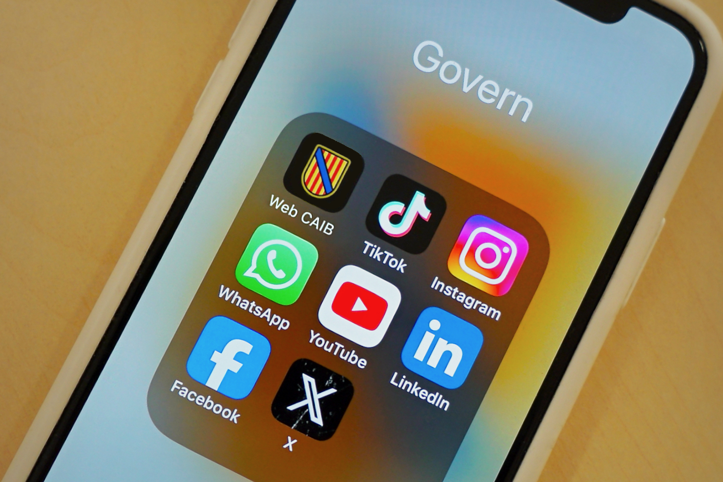 Conjunto de apps en la pantalla de un smartphone