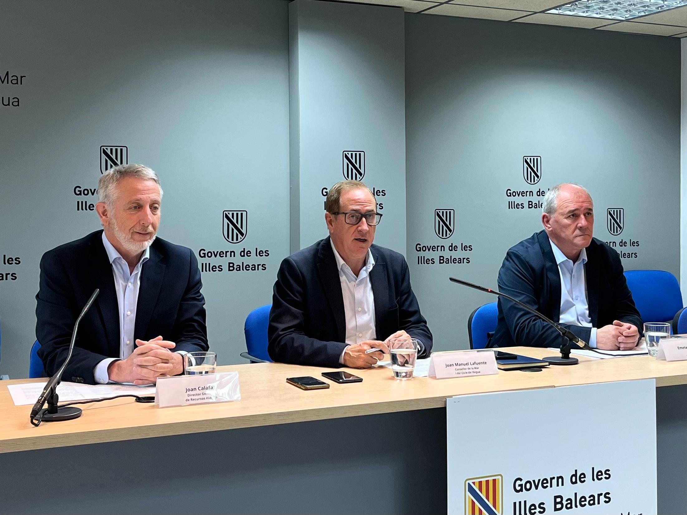 Roda de premsa sobre els projectes de les noves dessaladores de Mallorca, Menorca i Eivissa