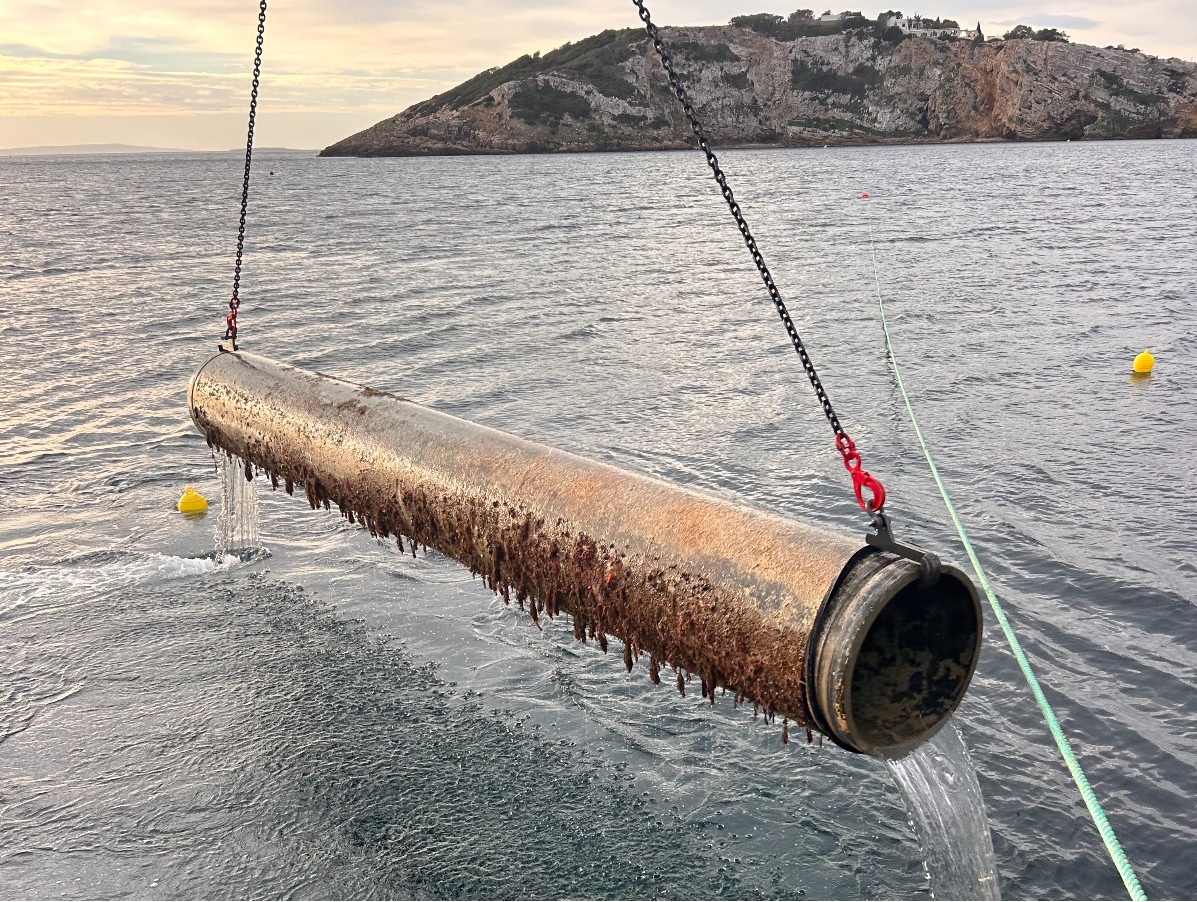 Retirada de l'antic emissari de Talamanca
