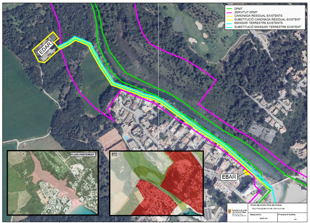 Plànol de la depuradora de Canyamel