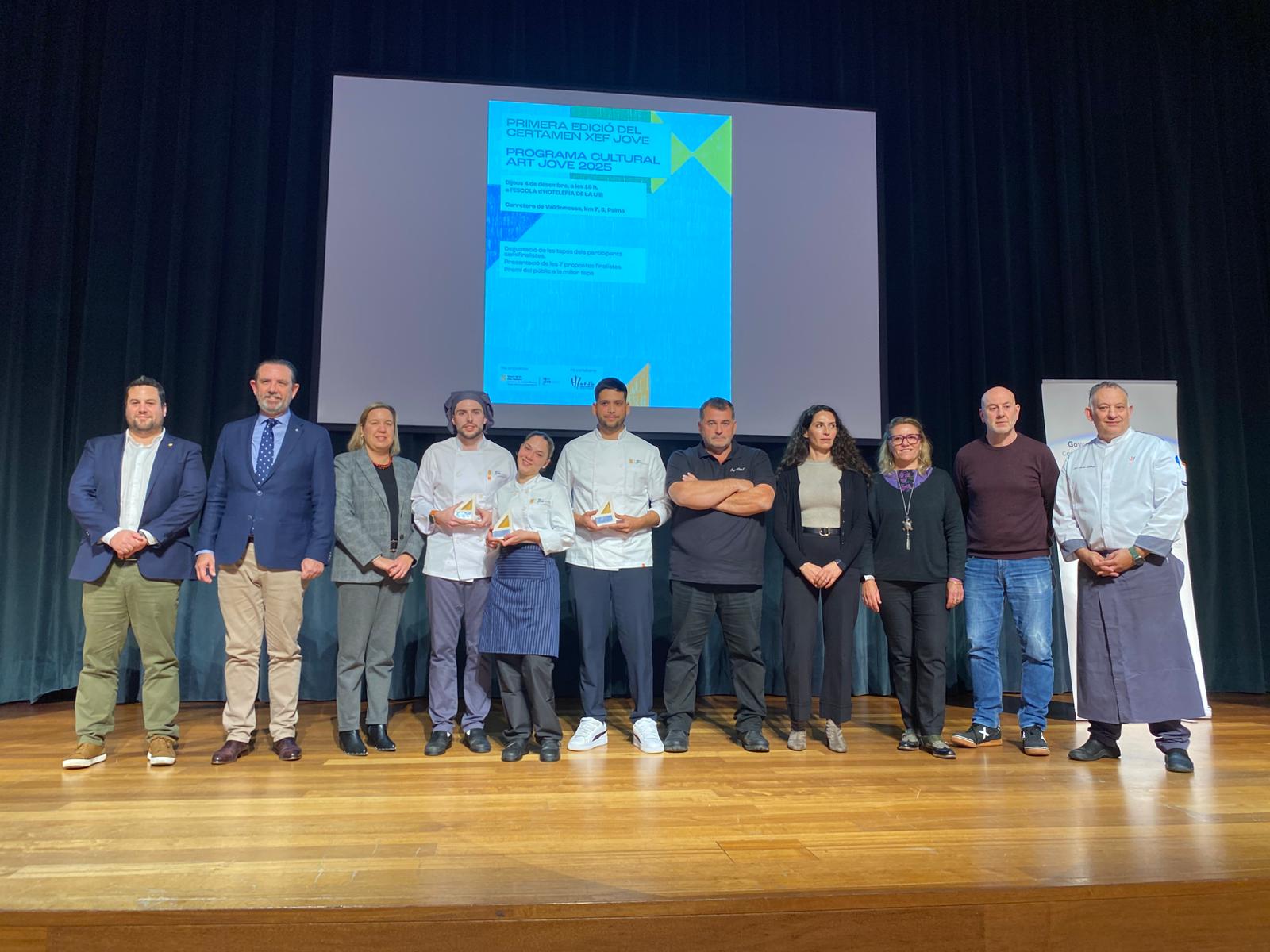 Imatge de grup dels premiats del certamen Xef Jove 2025.