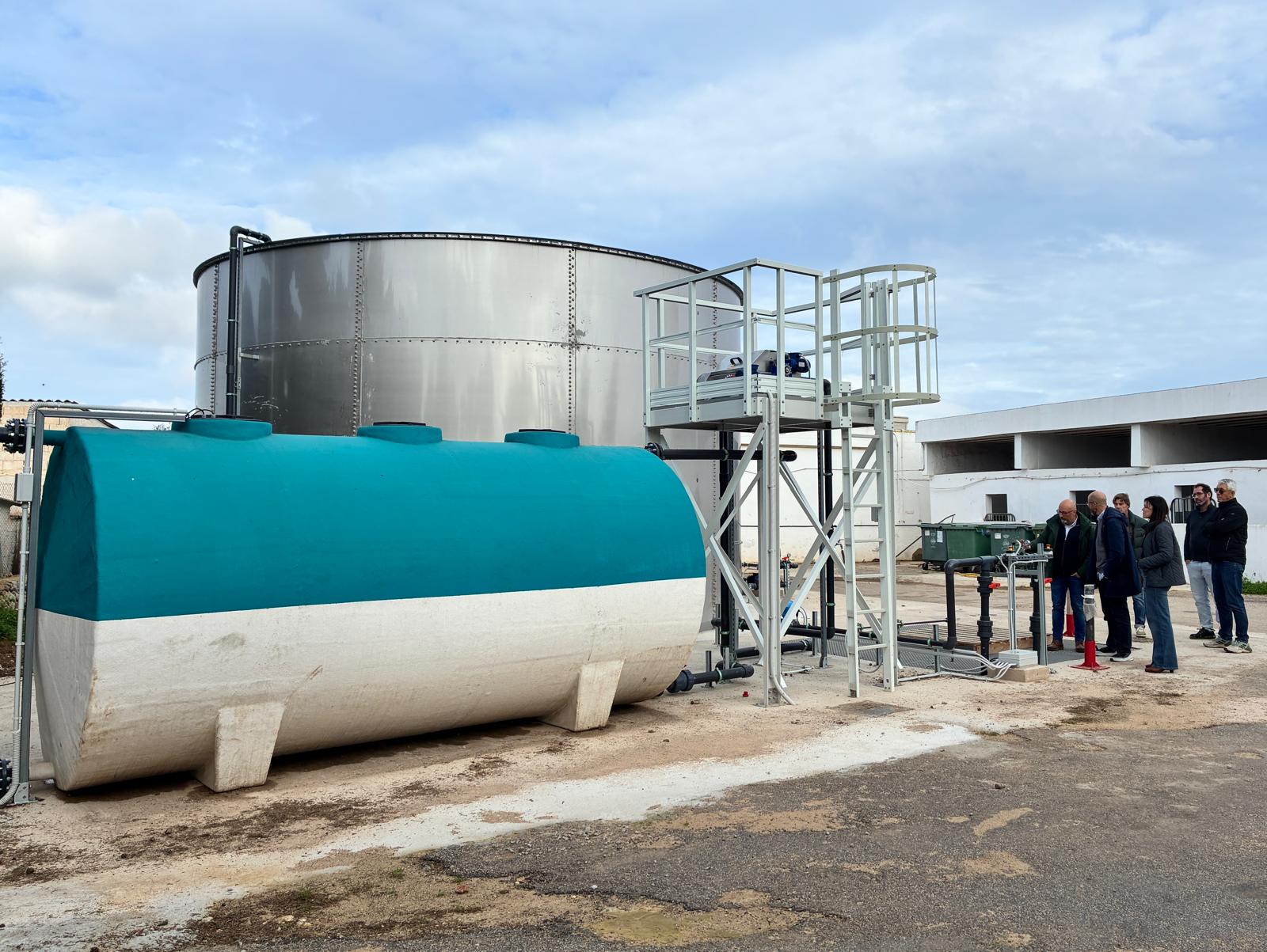 Imatge del sistema de tractament de la sang i dels subproductes de l’escorxador de Ciutadella.