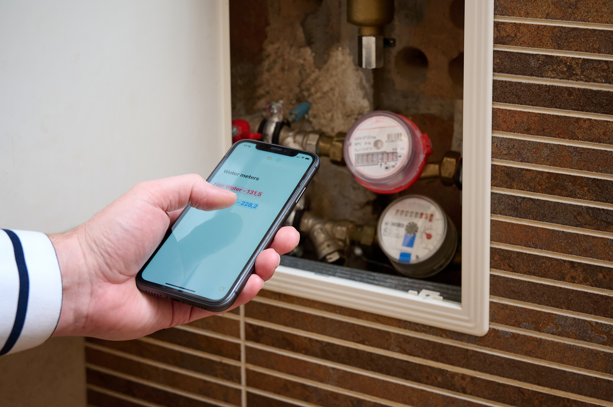 Imatge de comptador digital d'aigua