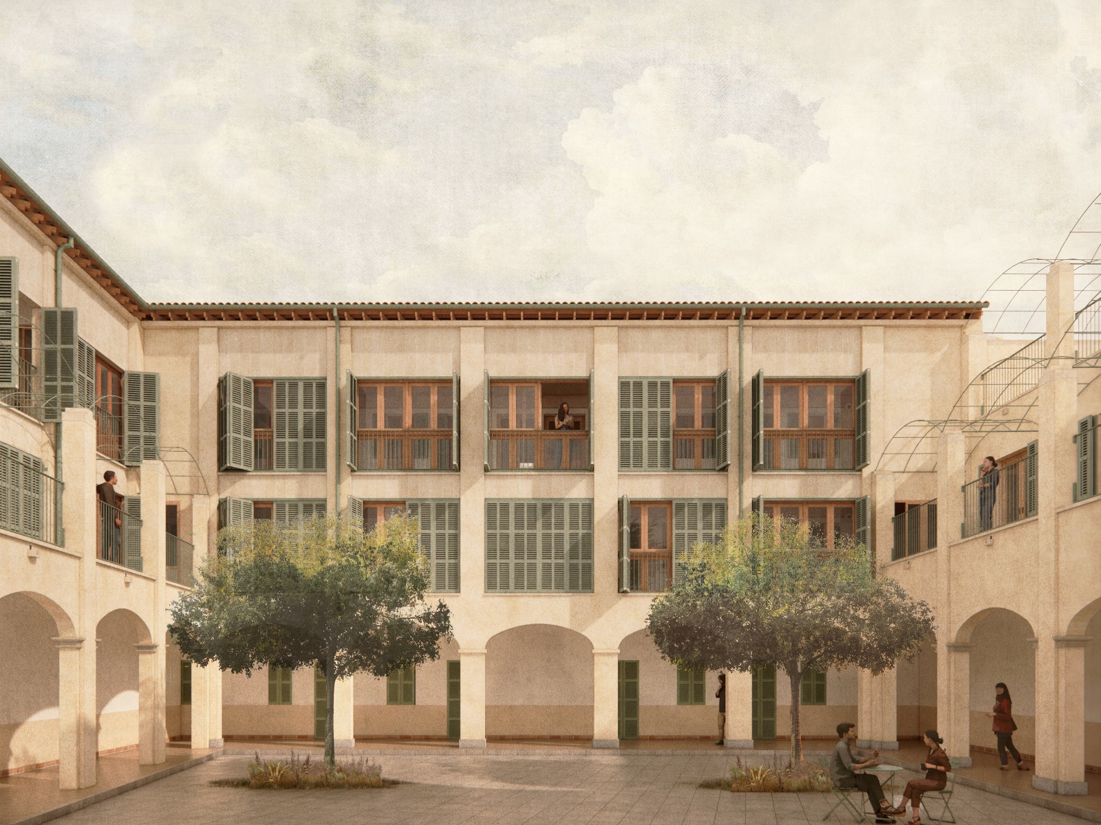 Imatge simulada de la promoció d'habitatges a Felanitx.