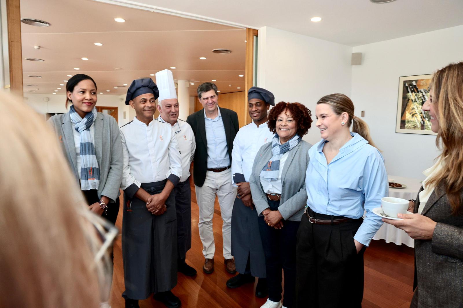 Trobada amb una amb la delegació de professors de l’INFOTEP, de la República Dominicana, a l'Escola d'Hostaleria de les Illes Balears