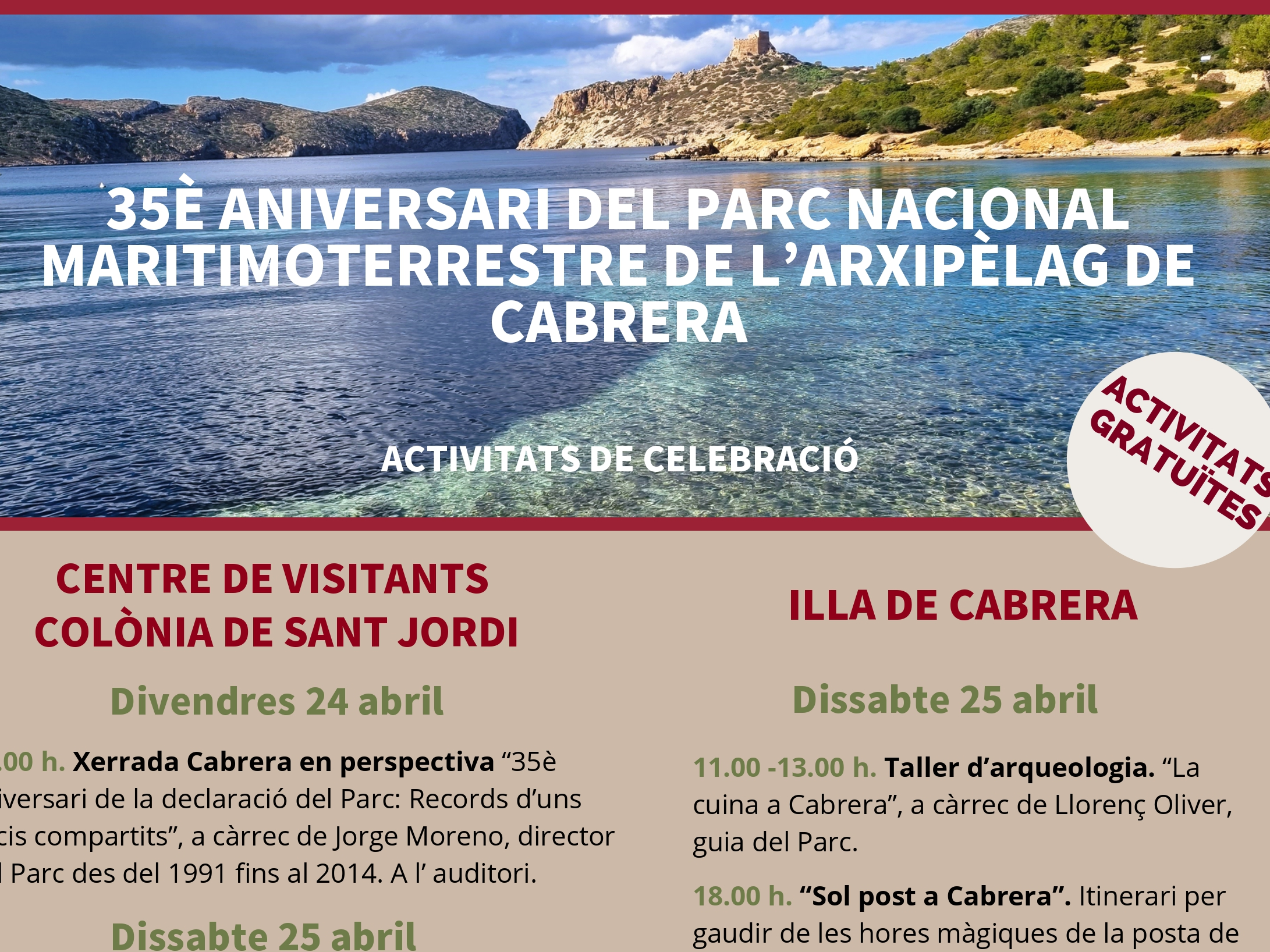 Capçalera del cartell del programa.