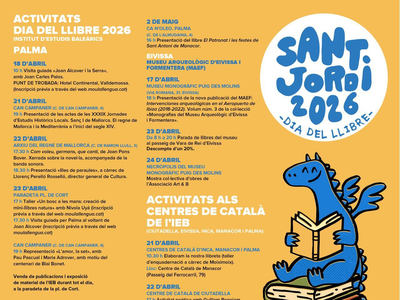 Imatge del cartell del Dia del Llibre 2026. 