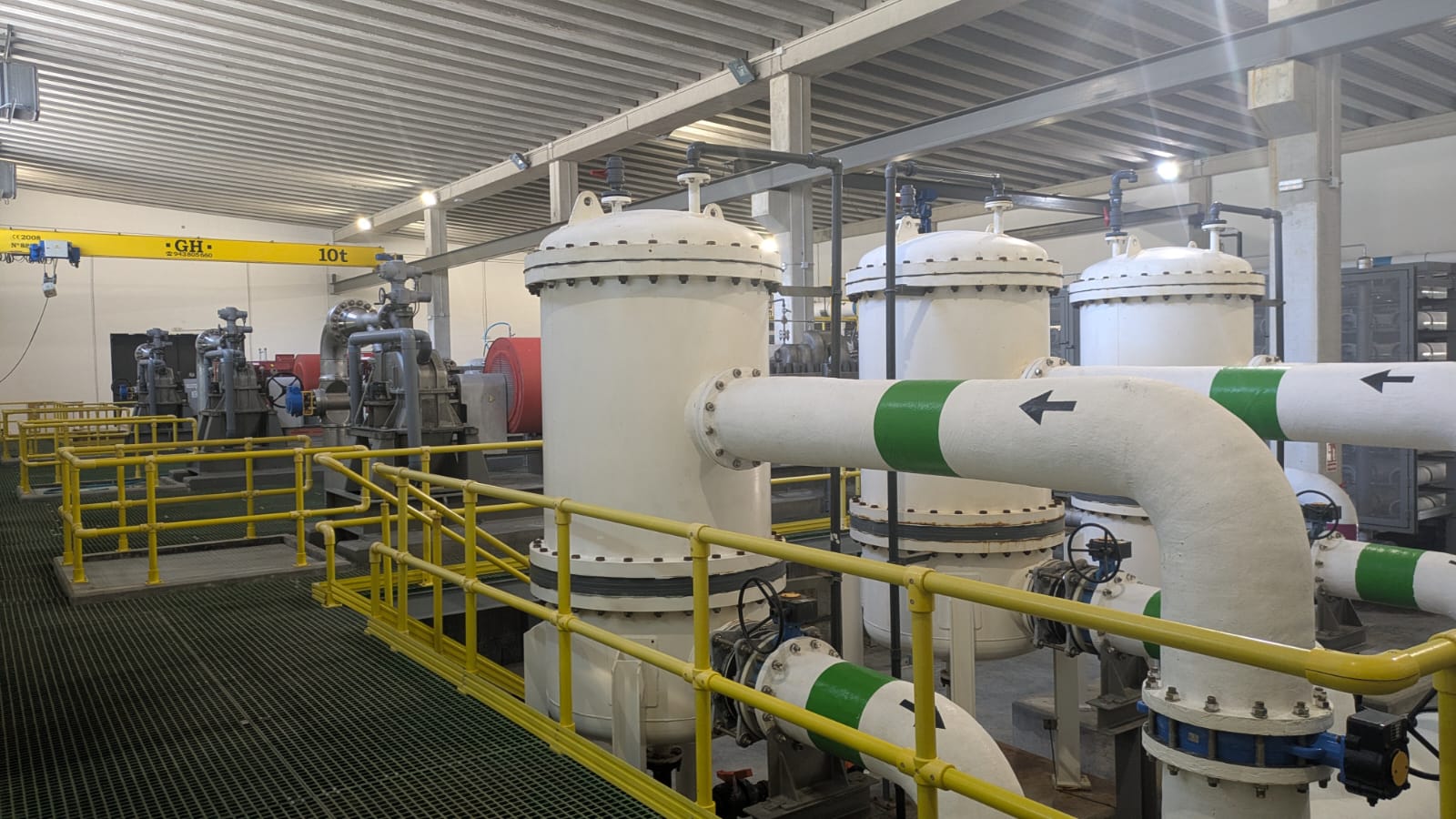 Interior de la dessaladora d'Andratx