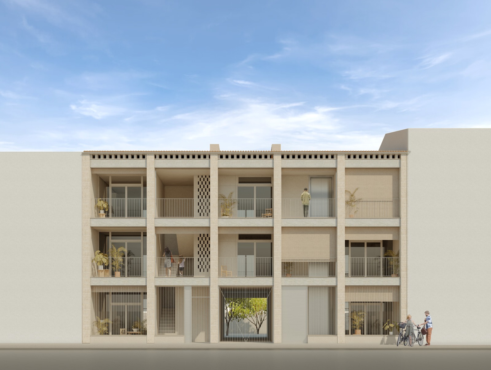 Imatge del projecte d'una futura promoció d'habitatge públic.