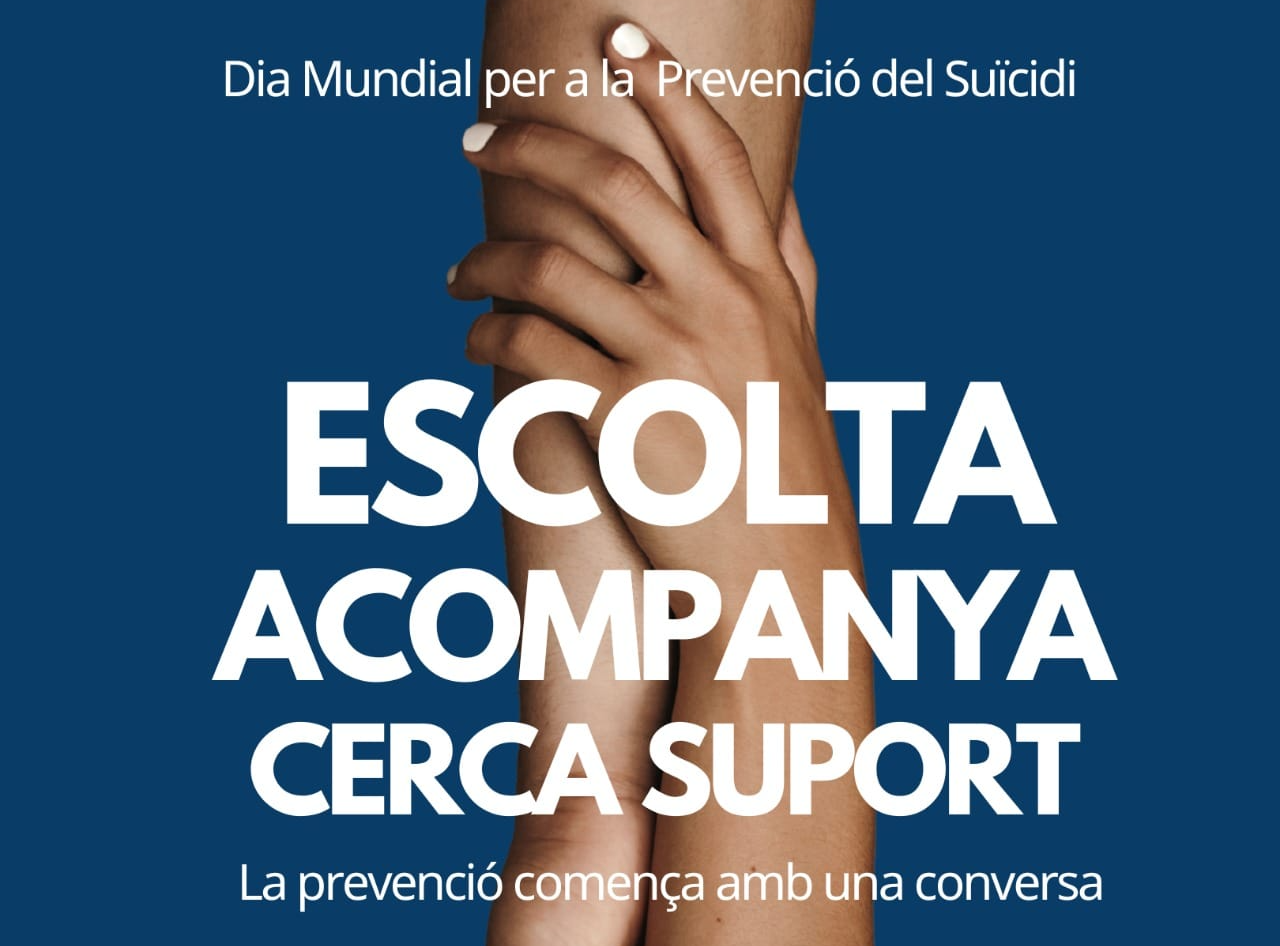 Cartell amb motiu del Dia Mundial per a la prevencio del suïcidi.