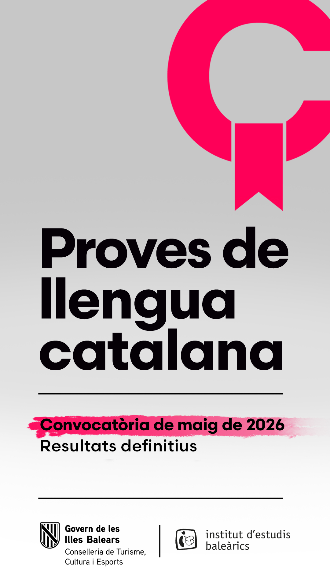 Convocatòria de proves de maig de 2026