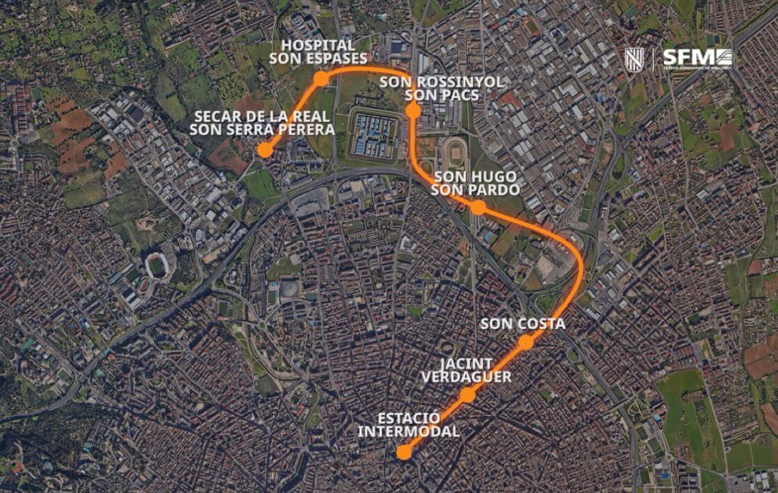 Recorrido de la nueva línea de metro
